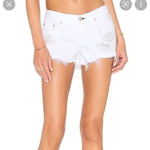 Rag & Bone white jean shorts